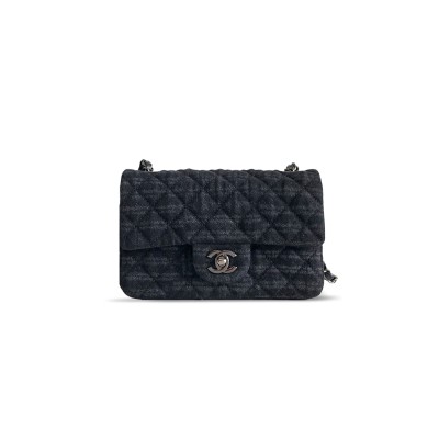 CHANEL DENIM FLAP BAG AS2240 (20*12*6cm)